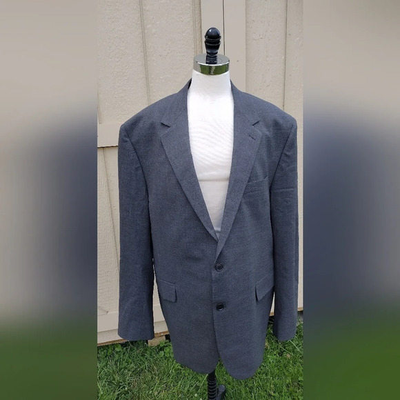 Coppley Gibson Mens Blazer Jacket Size 49T Gray Wool 2 Button Sport Coat NWOT - Picture 1 of 10